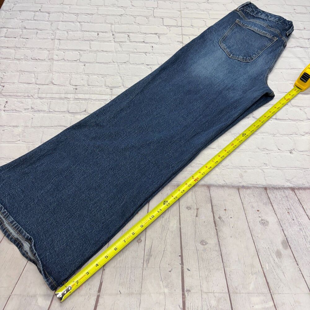 Good American Good Petite Palazzo Wide Leg Jeans Size 14/32 Denim C131 -15 - Picture 7 of 16